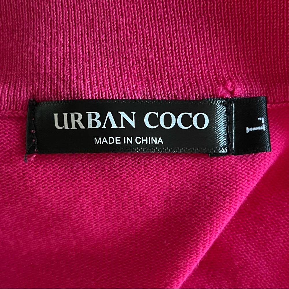 •Urban Coco• Lightweight Raspberry Cropped Cardigan - Size Large - Picture 2 of 7